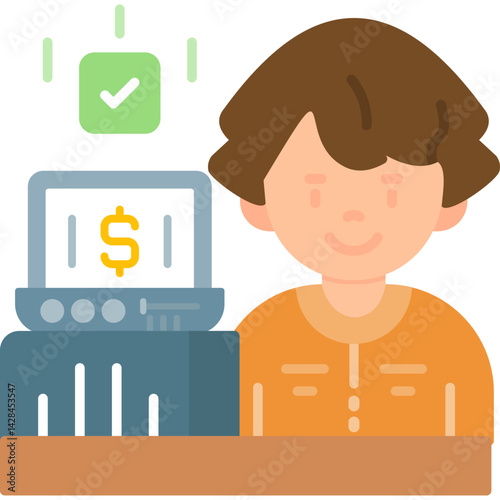 Cashier Icon Vector Element