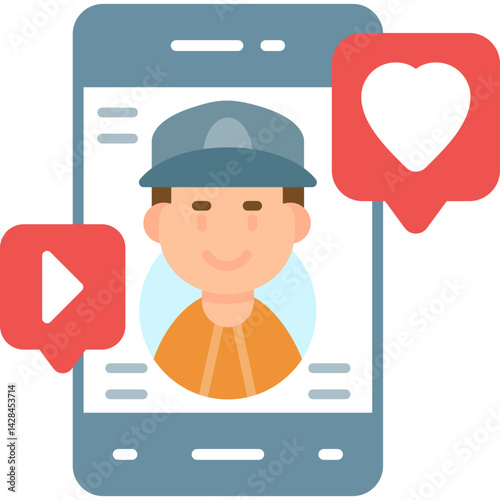 Influencer Icon Vector Element