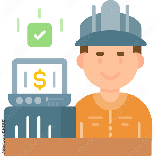 Cashier Icon Vector Element