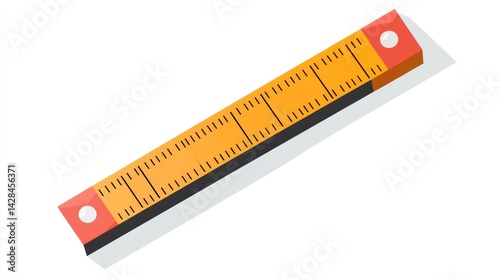 Wallpaper Mural Orange measuring tape, flat style illustration. Torontodigital.ca
