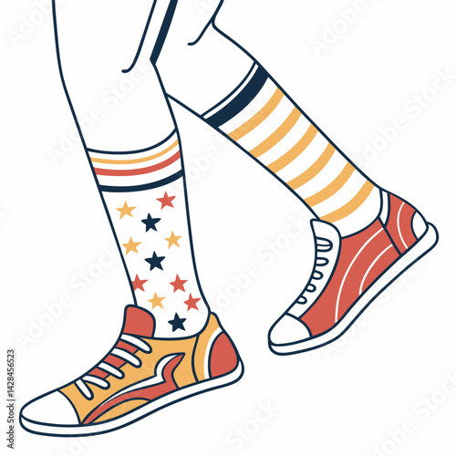 funky-sock-pair vector 