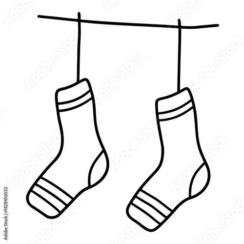 hanging-socks-vector 