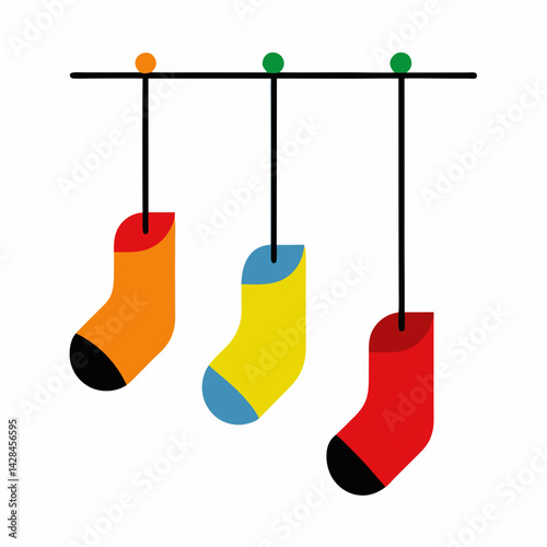 hanging-socks-vector 