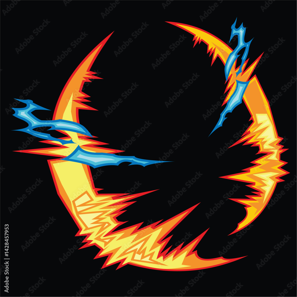 anime emotion effects element with hand drawn vector illustration 