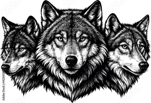 Wolves cricut vector black silhouette print design
