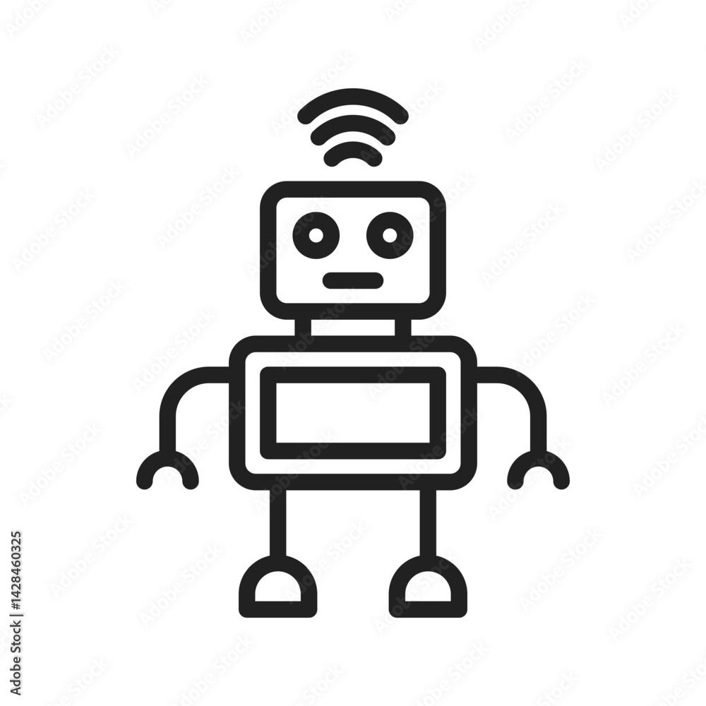 Fototapeta premium Smart Robotic icon vector image. Suitable for mobile apps, web apps and print media.