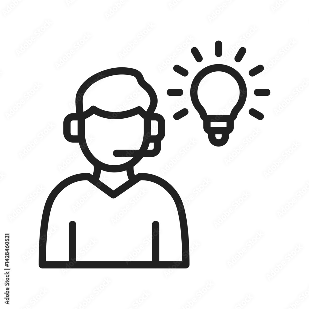 Fototapeta premium Solution icon vector image. Suitable for mobile apps, web apps and print media.