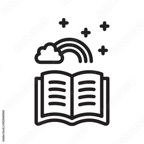 Tale icon vector image. Suitable for mobile apps, web apps and print media.