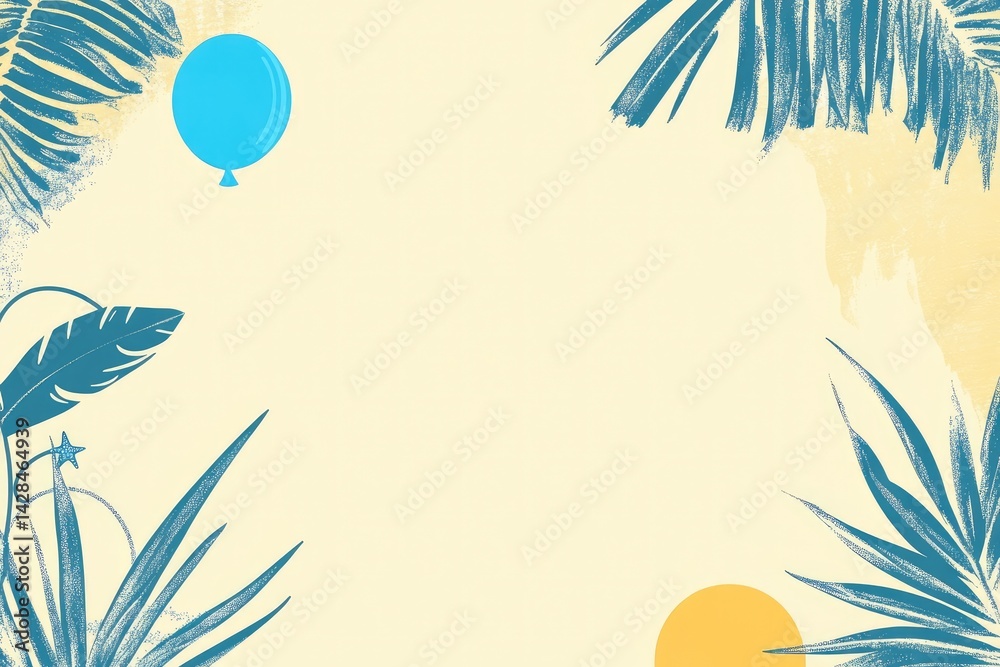 Obraz premium Tropical Summer Border