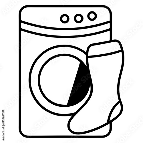 sock-in-washer vector 
