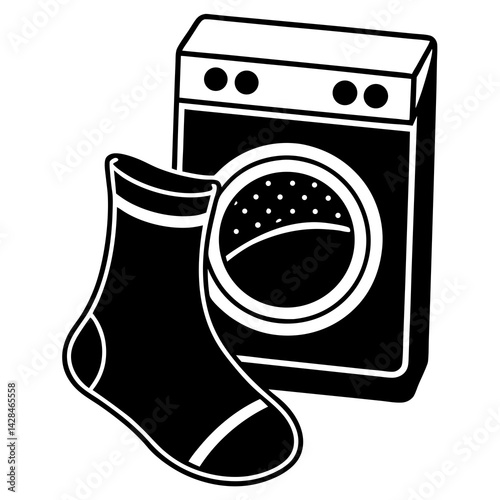 sock-in-washer vector 