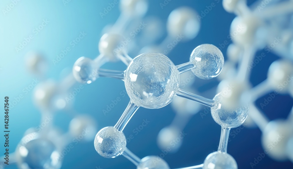 Abstract 3D rendering of molecule structure. Abstract 3D rendering of molecule structure.