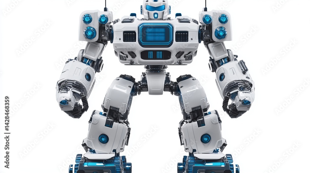Powerful Futuristic Robot Design White Blue Technology Strong Mechanical Artificial Intelligence Modern Cyborg Powerful Machine Advanced Robotic Innovation Digital 3D Render Strong Powerful Futuristic Powerful Futuristic Robot Design White Blue Technology Strong Mechanical Artificial Intelligence Modern Cyborg Powerful Machine Advanced Robotic Innovation Digital 3D Render Strong Powerful Futuristic