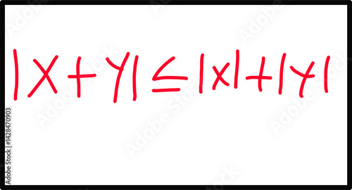 math formula, Inequality with Absolute Value, Properties of absolute value, basic calculus