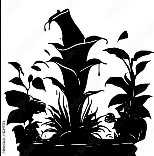vector illustration of a corpse flower 