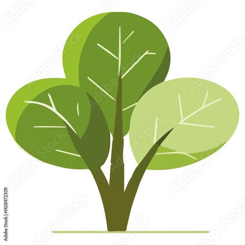 Hand drawn shrub bush shrubbery tree. set of garden plant element. Eco element