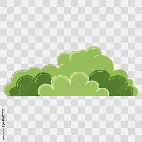 Hand drawn shrub bush shrubbery tree. set of garden plant element. Eco element