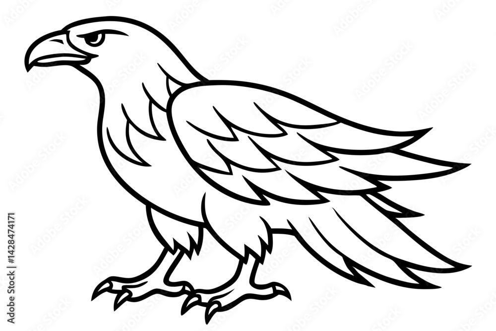 Fototapeta premium Majestic Eagle Outline