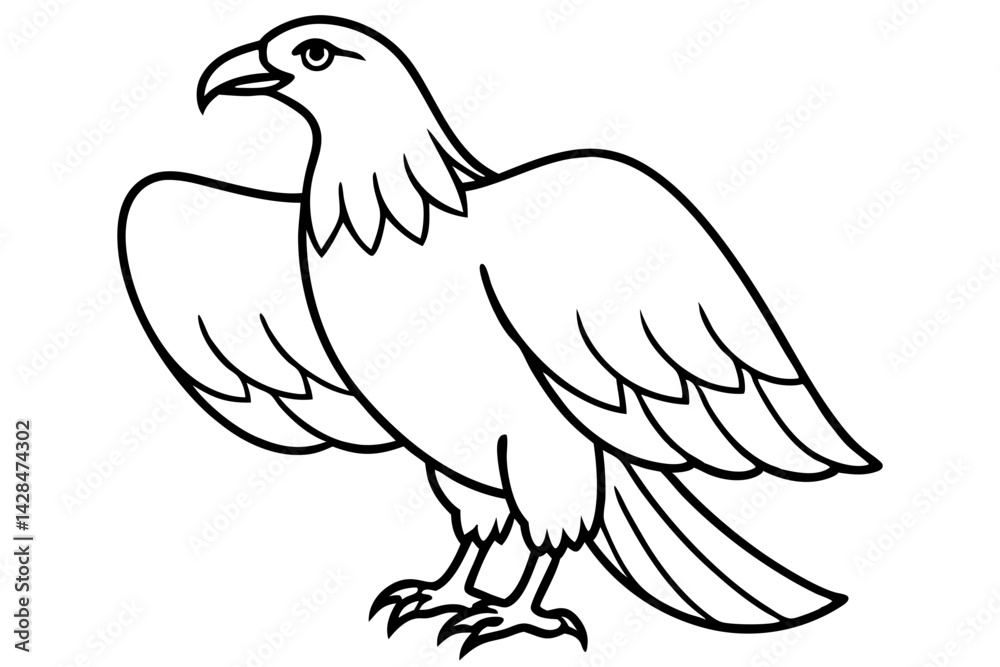 Obraz premium Majestic Eagle Outline