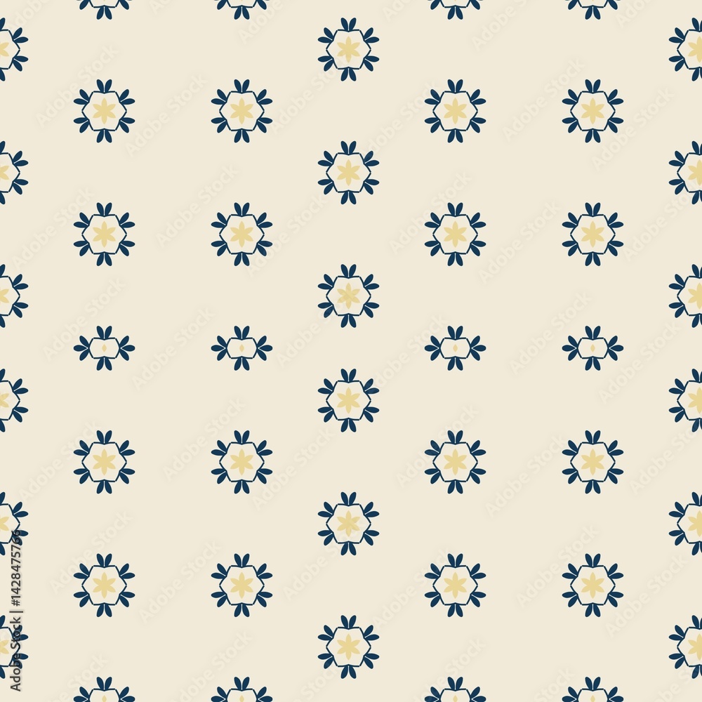 Seamless Pattern Soft Petal Geometric Illustration. Floral Sprinkle Geometrical Star Shape Motif Background Repeat Fabric Pattern. Seamless Pattern Soft Petal Geometric Illustration. Floral Sprinkle Geometrical Star Shape Motif Background Repeat Fabric Pattern.