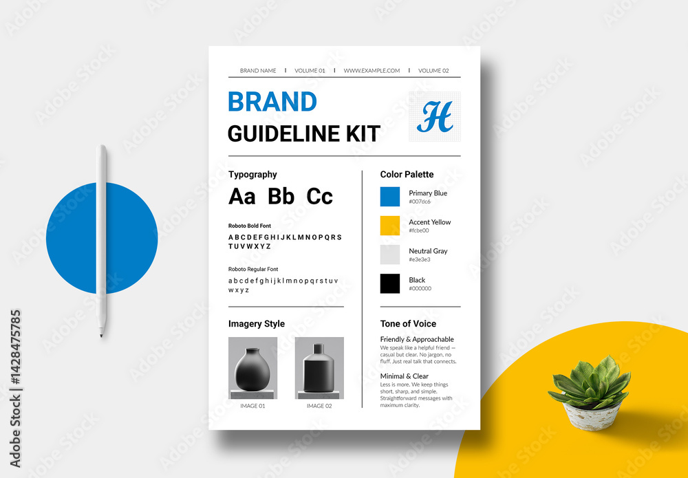 Brand Guideline Kit Layout Stock Template | Adobe Stock