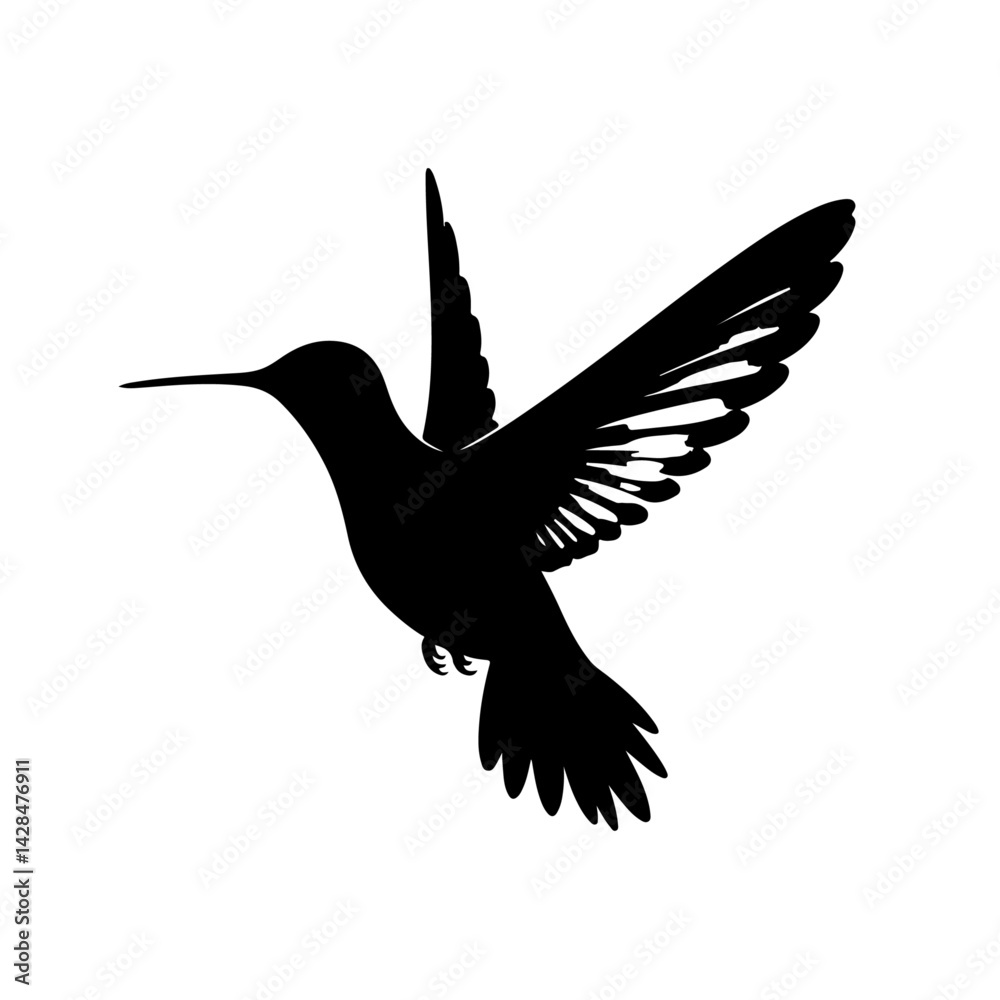 Fototapeta premium Hummingbird silhouette