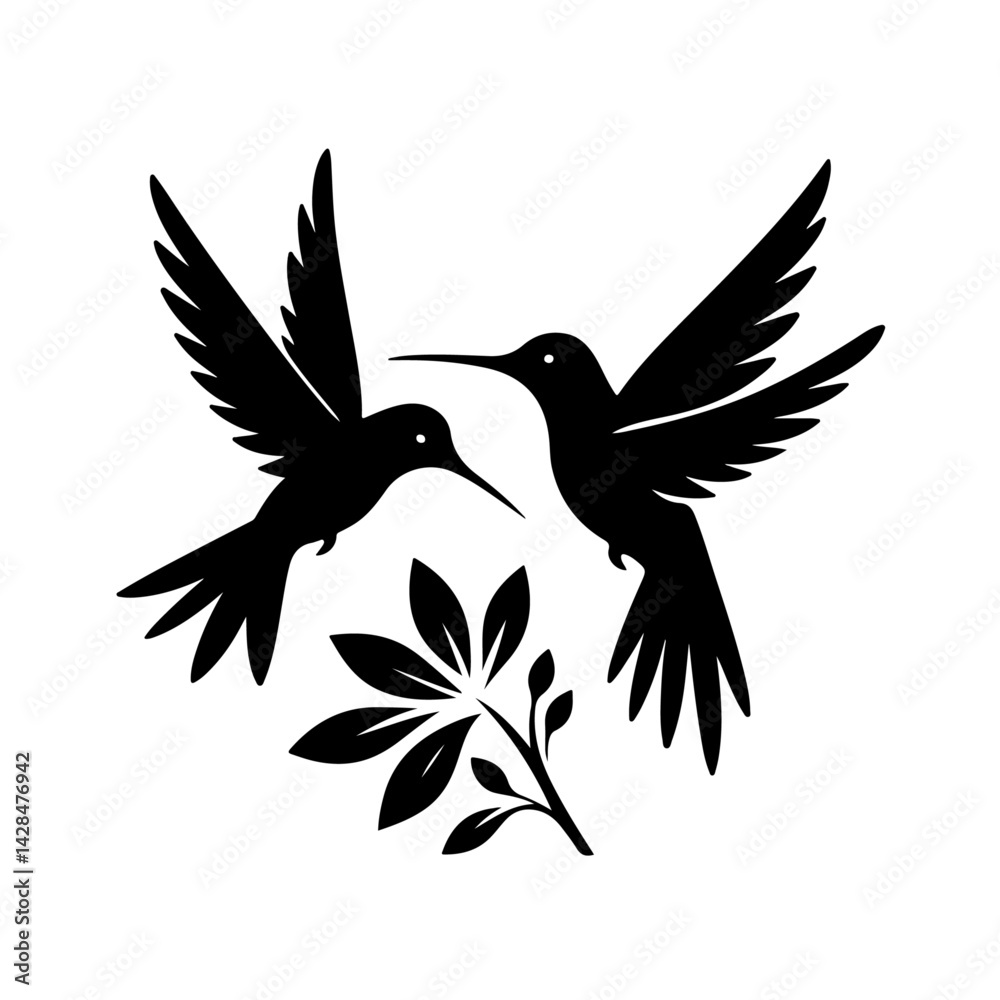 Obraz premium Hummingbird silhouette