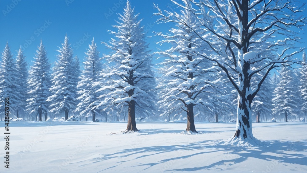 Obraz premium snow covered trees
