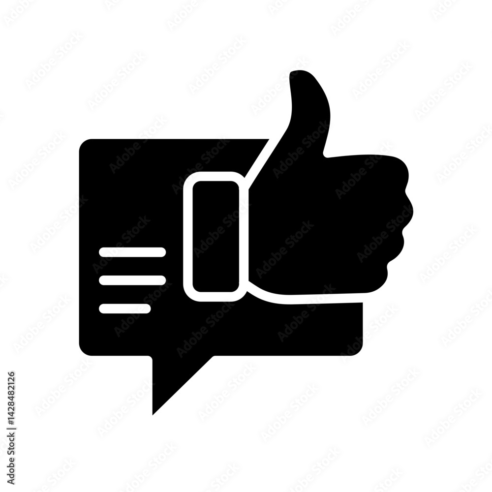Positive Feedback Vector Icon Positive Feedback Vector Icon