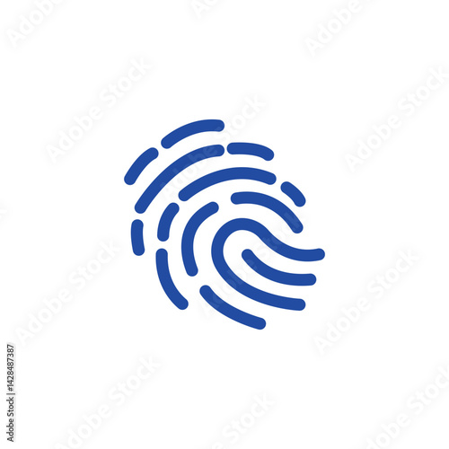 blue fingerprint vector identity finger print biometric emoji vector blue illustration