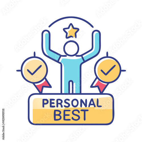 Reaching Personal Best Achievements with Quality Performance Icon