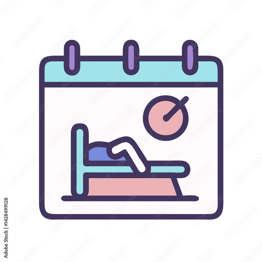 Schedule Sleep Time Calendar Icon, Time to Bed Schedule Sleep Time Calendar Icon, Time to Bed