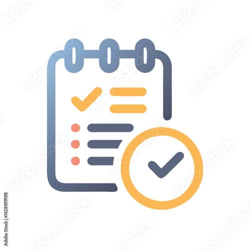 Checklist icon with completed tasks and checkmarks