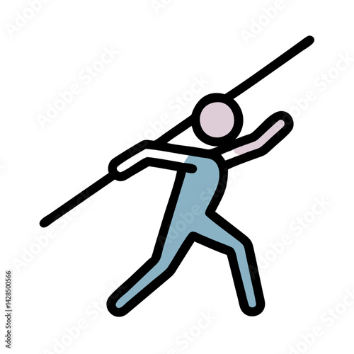 Abstract illustration of a person in dynamic action