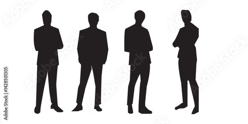 Male Face Icon on Black and White Vector Backgrounds