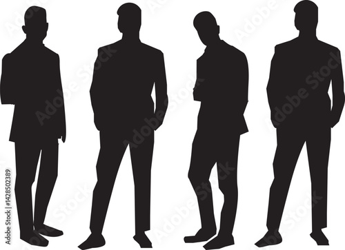 Male Face Icon on Black and White Vector Backgrounds