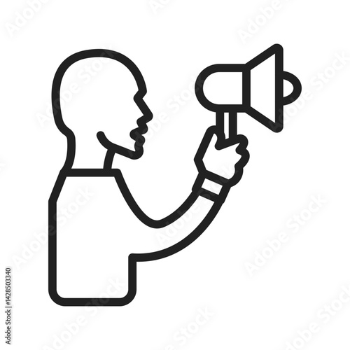 Activist icon vector image. Suitable for mobile apps, web apps and print media.