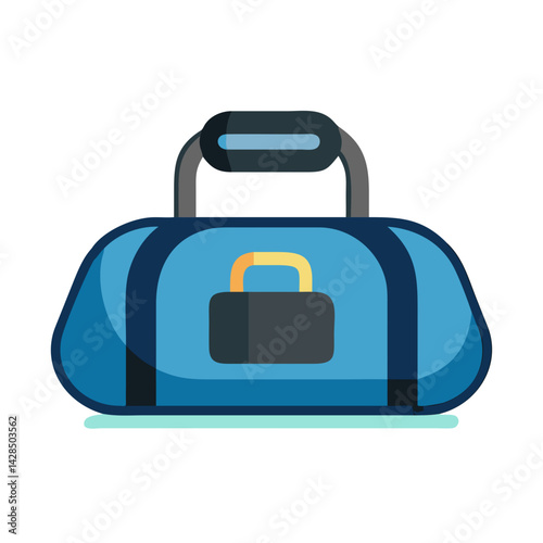 Blue Duffle Bag Illustration for Sports or Travel