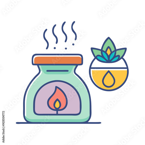 Aromatherapy diffuser with essential oil, relaxation and meditation