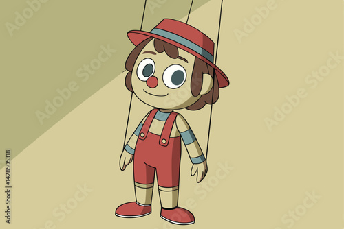 Cartoon Robot Illustration Expressive & Colorful Design