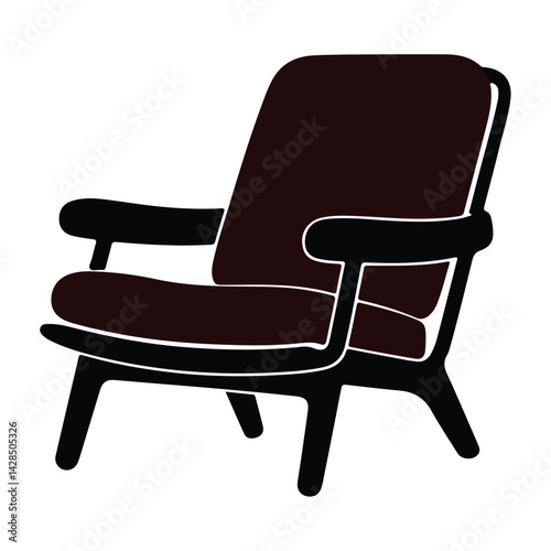 A chair vector on a white background