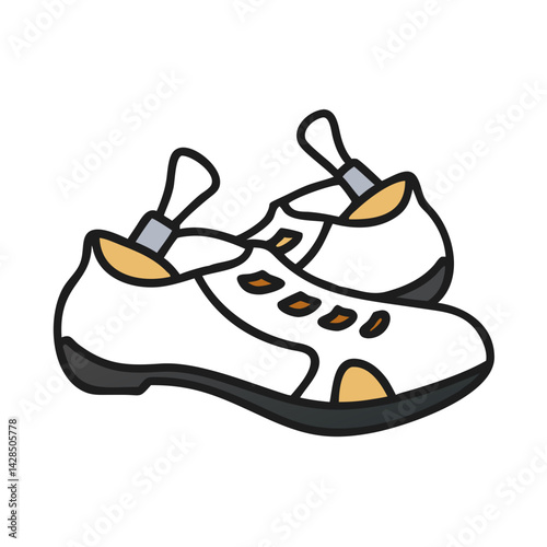 Black Dress Shoe Illustration with Shoe Tree Insert