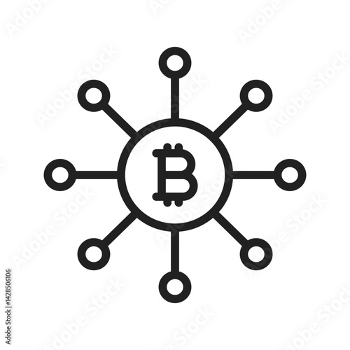 Decentralized icon vector image. Suitable for mobile apps, web apps and print media.