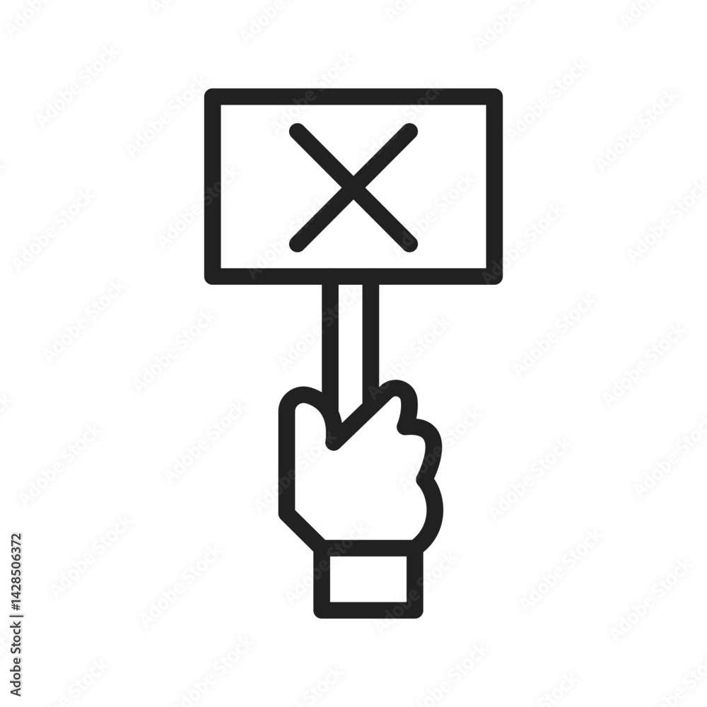 Disagree icon vector image. Suitable for mobile apps, web apps and print media. Disagree icon vector image. Suitable for mobile apps, web apps and print media.
