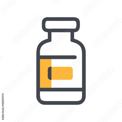 Medicine bottle icon, healthcare bottle icon on black background