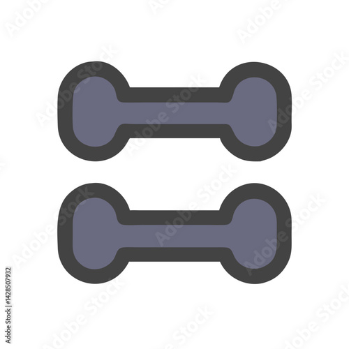 Two grey dumbbells on a black background image