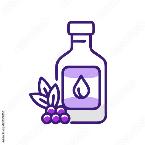 Aronia Berry Liquid Extract Bottle, Organic Medicine