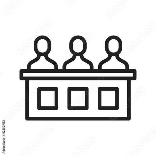 Jury icon vector image. Suitable for mobile apps, web apps and print media.