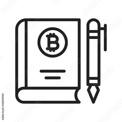 Ledger icon vector image. Suitable for mobile apps, web apps and print media.
