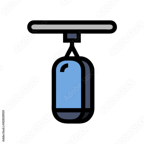 Ski lift gondola isolated vector icon on black background